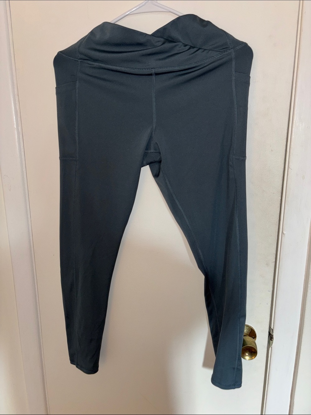 Nicole Miller Charcoal light blue High-Waist Leggings Never worn Large